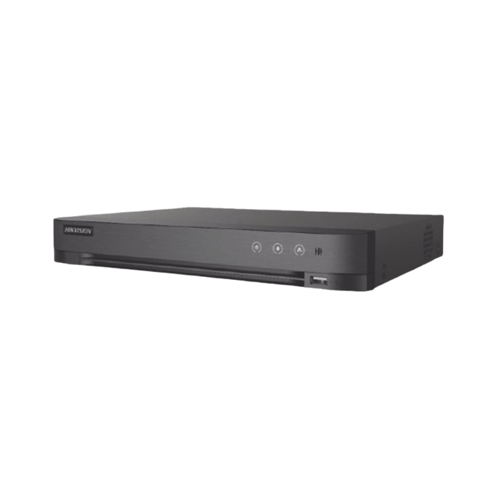 [Audio Bidireccional] DVR 4 Canales TurboHD + 1 Canal IP / 2 Megapixel (1080p) Lite / Acusense Lite (Evita Falsas Alarmas) / Audio por Coaxitron / 1 Bahia de Disco Duro / H.265+ / Salida de Vídeo Full HD