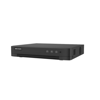 [Audio Bidireccional] DVR 4 Canales TurboHD + 1 Canal IP / 2 Megapixel (1080p) Lite / Acusense Lite (Evita Falsas Alarmas) / Audio por Coaxitron / 1 Bahia de Disco Duro / H.265+ / Salida de Vídeo Full HD