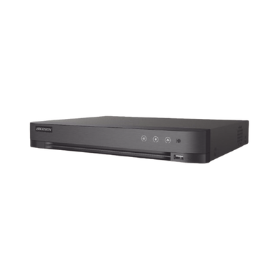 [IDS-7204HUHI-M1/XT] DVR 4 Canales TURBOHD + 4 Canales IP / 8 Megapixel (4K) / Audio de dos vías por Coaxitron / ACUSENSE / Reconocimiento Facial / 1 Bahía de Disco Duro / Salida de Video en Full HD / H.265+