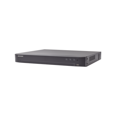 [IDS-7208HUHI-M1/X] DVR 8 Canales TURBOHD + 8 Canales IP / 8 Megapixel (4K) / Audio por Coaxitron / ACUSENSE / Reconocimiento Facial / 1 Bahía de Disco Duro / Salida de Video en 4K / H.265+